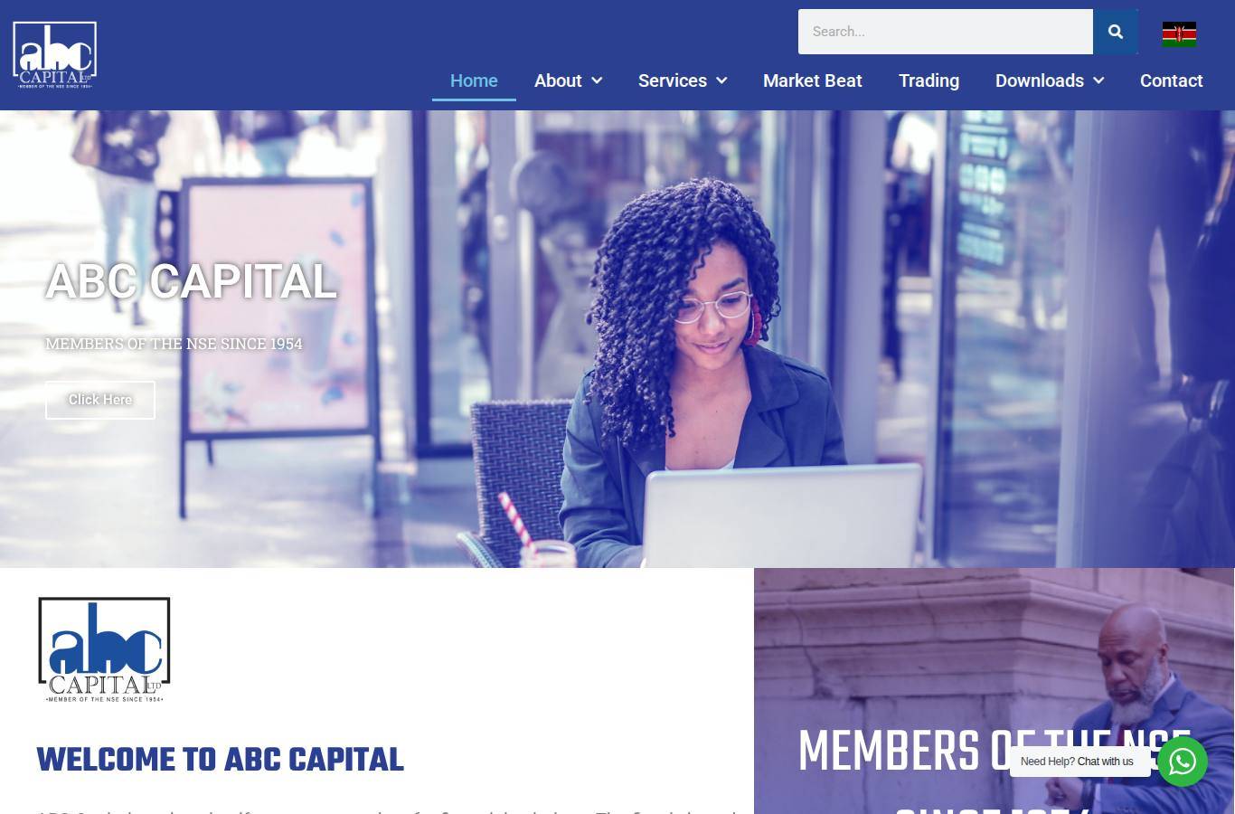 Screenshot of the ABC Capital website
